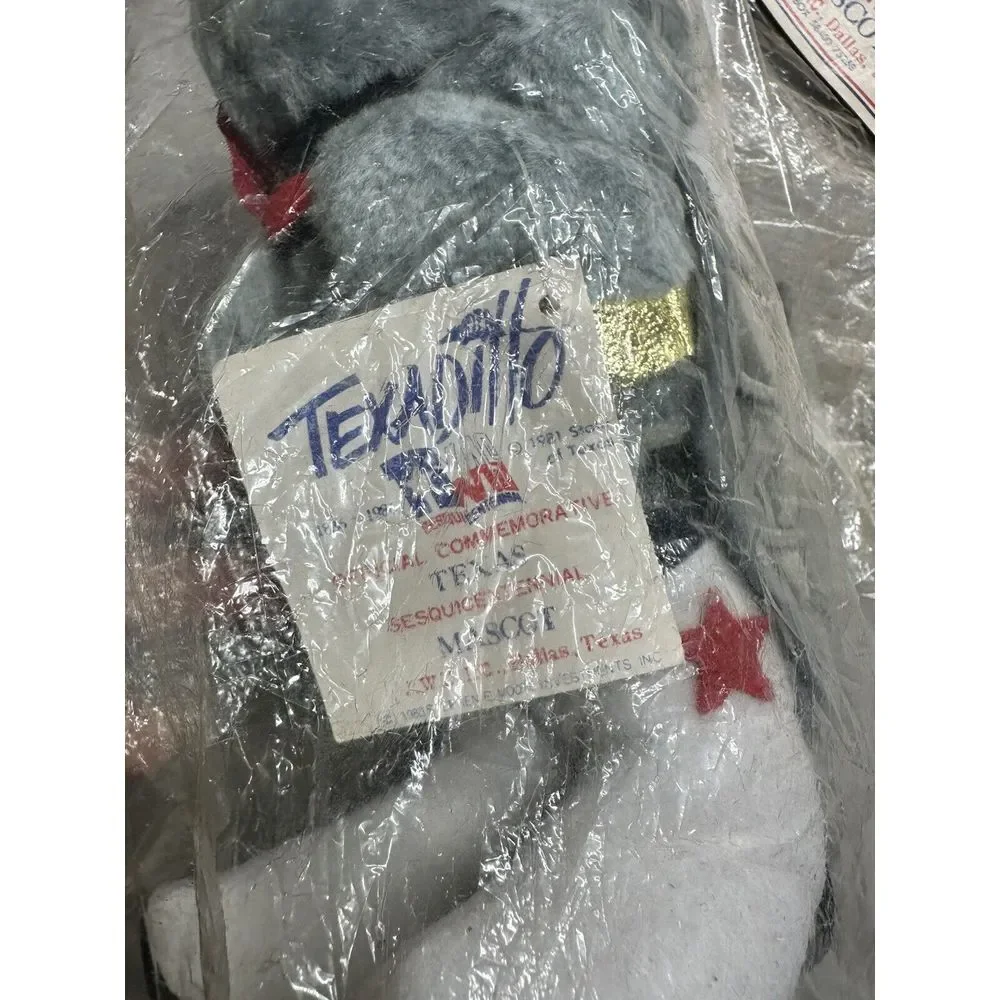 Vtg Texadillo 1983‎ Mascot Sesquicentennial Armadillo Plush Souvenir In Bag